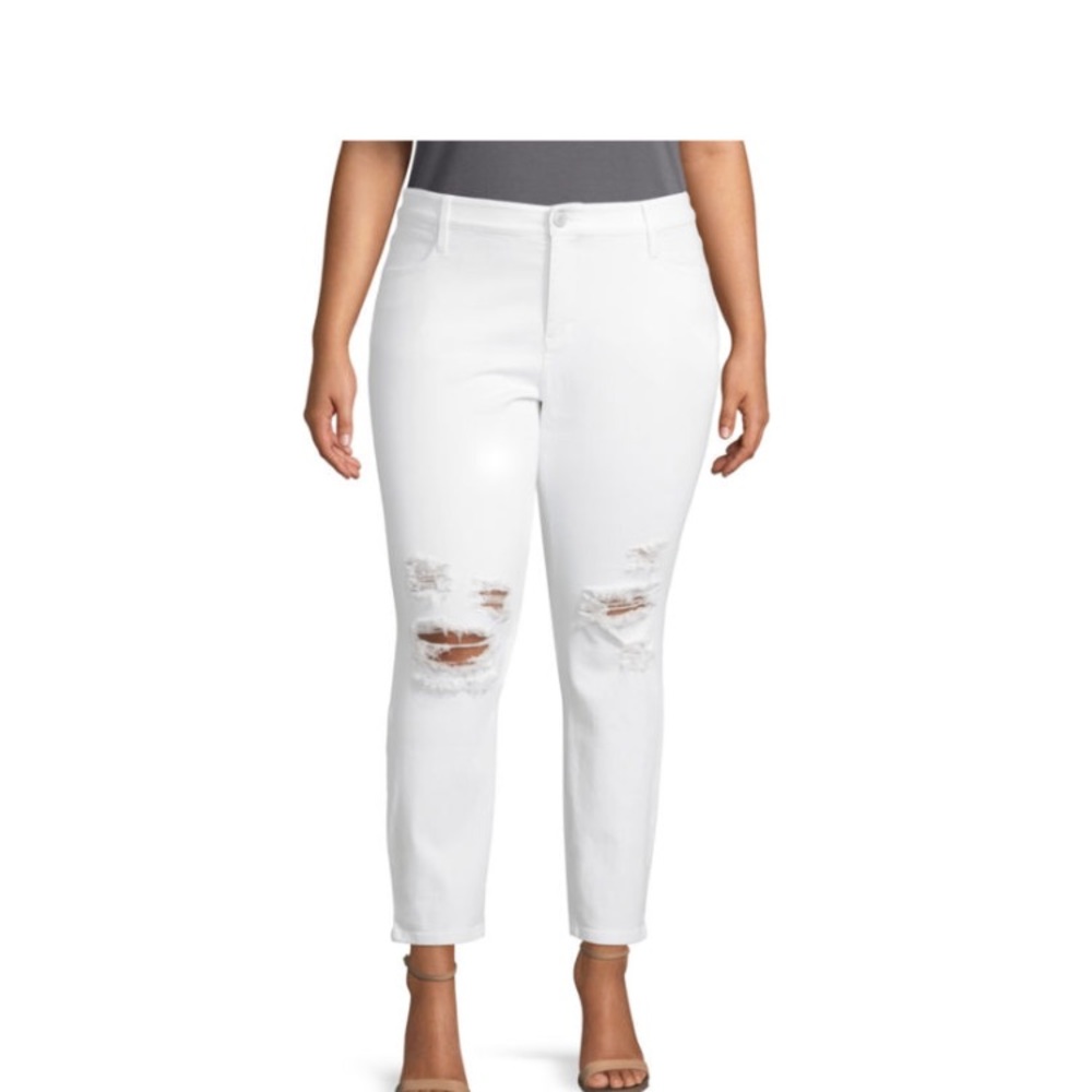 White  ripped jeans